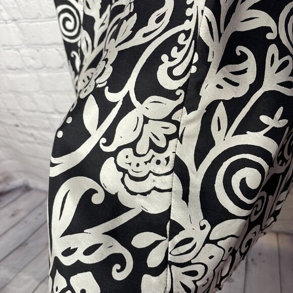 White House Black Market Black White Pure Silk Sweetheart Strapless Dress 6 - Picture 5 of 13